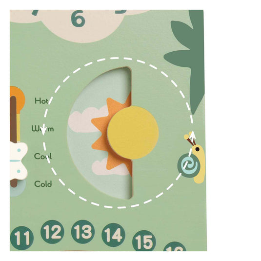 Classic world houten kalender in het engels in een doos - uni