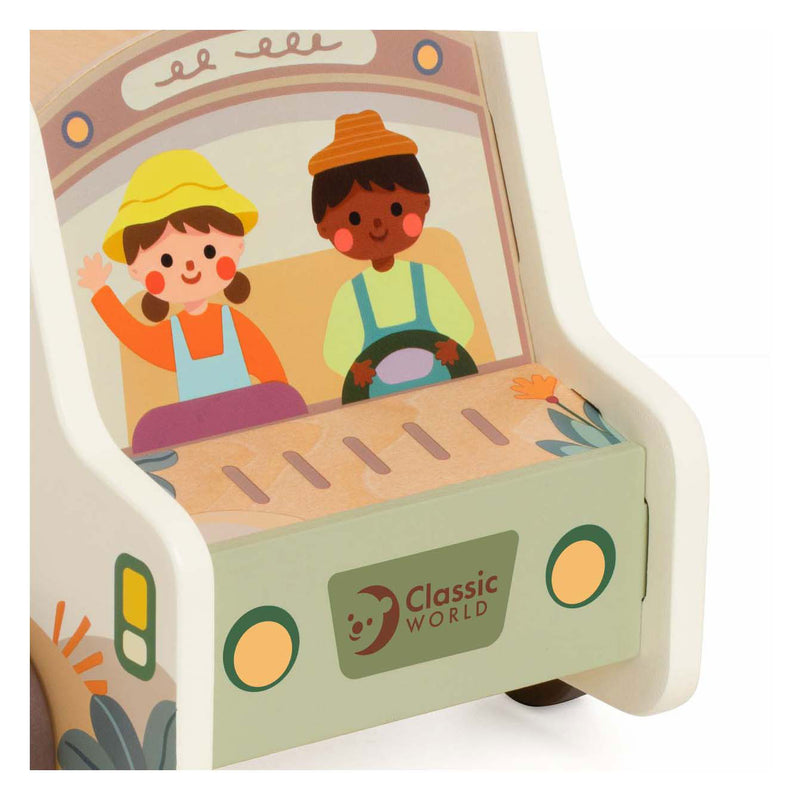 Load image into Gallery viewer, Classic world houten avonturen safari auto vormenstoof, 9dlg.
