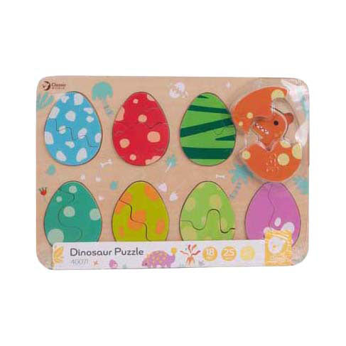 Classic world houten puzzel dinosaurus educatief speelgoed 25 stukjes.