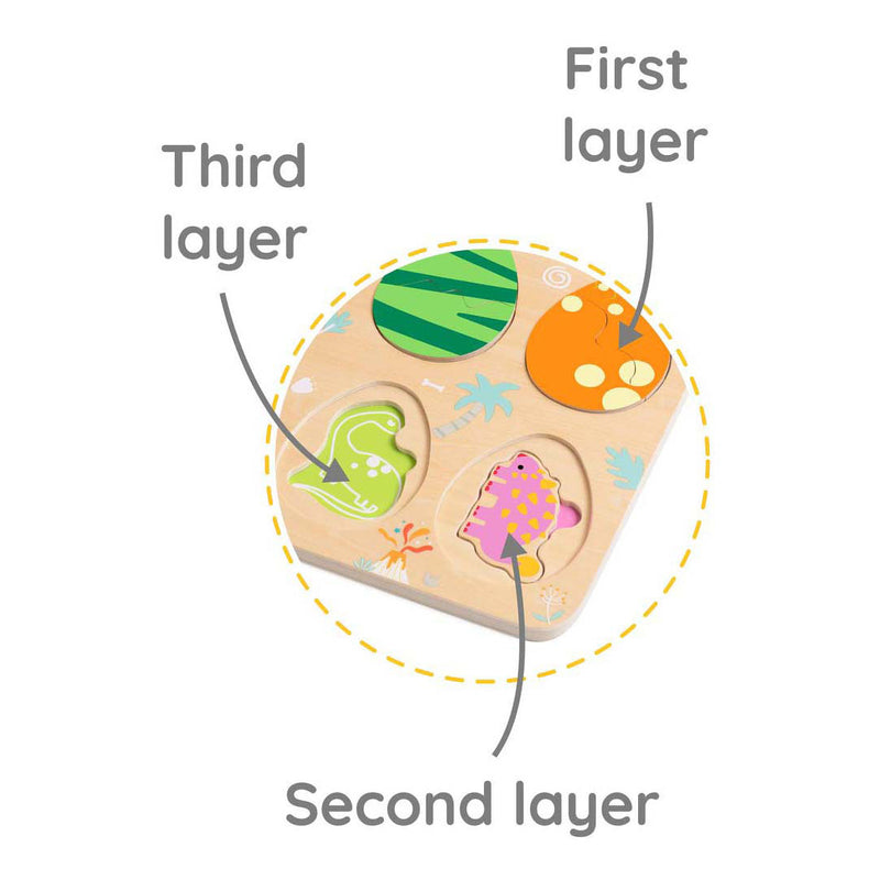 Load image into Gallery viewer, Classic world houten inlegpuzzel dinosaurus, 25st.
