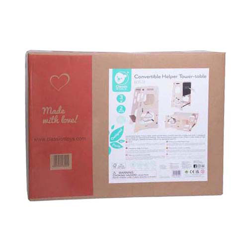 Load image into Gallery viewer, Classic world houten 2in1 leertoren en tafel verstelbaar, 90cm
