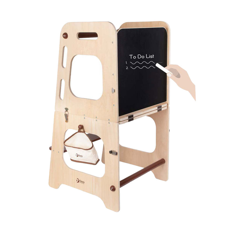 Load image into Gallery viewer, Classic world houten 2in1 leertoren en tafel verstelbaar, 90cm
