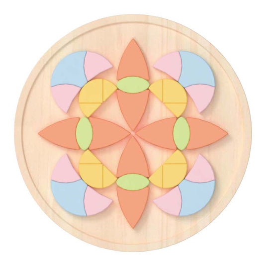 Classic world klassieke wereld mandala puzzel - houten bloemen mozaïek