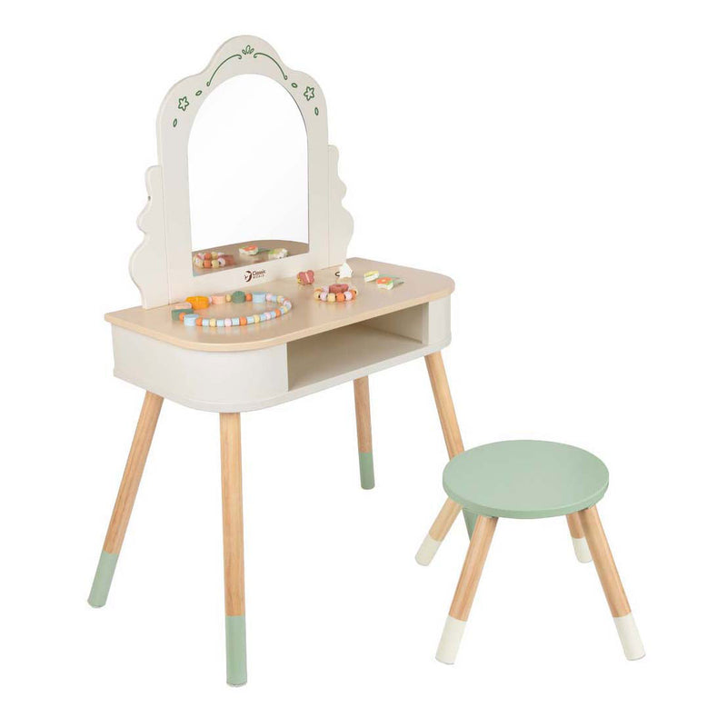 Afbeelding laden in galerijviewer, Classic world houten kaptafel met krukje - inclusief accessoires
