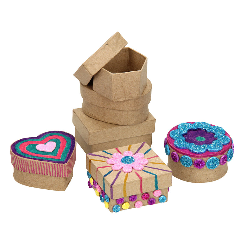 Load image into Gallery viewer, Creativ company papier mache creotime: mini doosjes 6 stuks 5x3 cm
