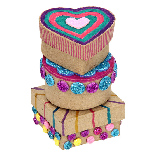 Creativ company opbergdoosjes papier-maché klein, 6st.
