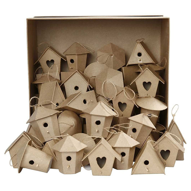 Load image into Gallery viewer, Creativ company vogelhuisjes papier-maché, 60st.
