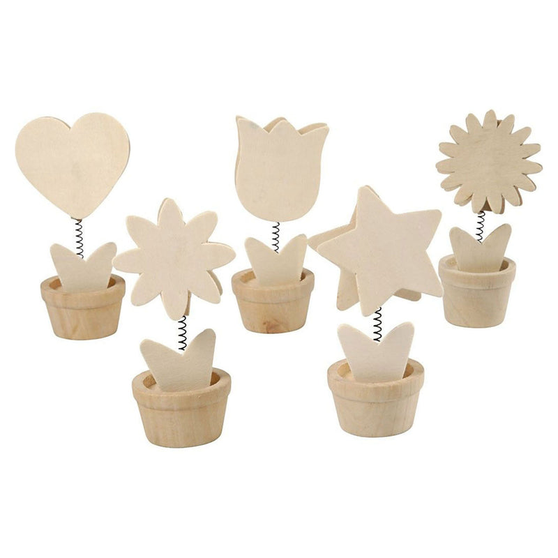 Load image into Gallery viewer, Creativ company versier je houten memoclip bloem, 10st.
