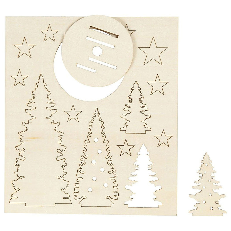 Load image into Gallery viewer, Creativ company http: www.cchobby.nl diy-houten-figuren-kerstbomen-l-20-cm-b-17-cm-dikte-3-mm-1-doos
