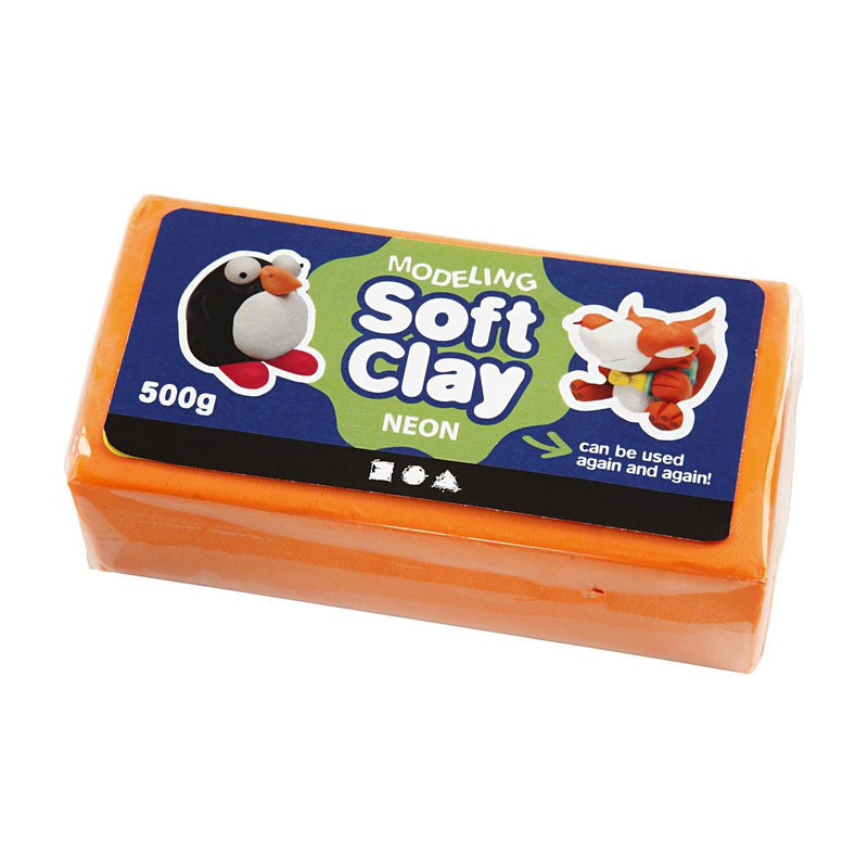 Load image into Gallery viewer, Creativ company zachte klei - neon oranje, 500gr.
