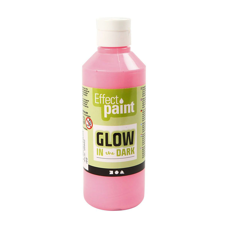 Load image into Gallery viewer, Creativ company glow in the dark verf - lichtrood, 250ml
