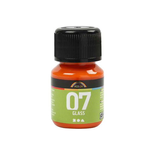 Creativ company permanente glasverf - oranje, 30ml