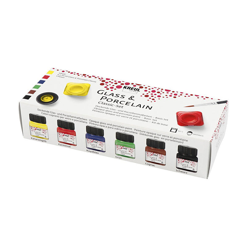 Load image into Gallery viewer, Creativ company kreul glas- en porseleinverf classic set 6x20 ml
