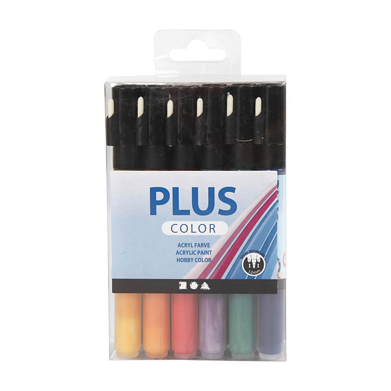 Load image into Gallery viewer, Creativ company http: www.cchobby.nl plus-color-marker-l-14-5-cm-lijndikte-1-2-mm-diverse-kleuren-5-5-ml-18-stuk-1-doos
