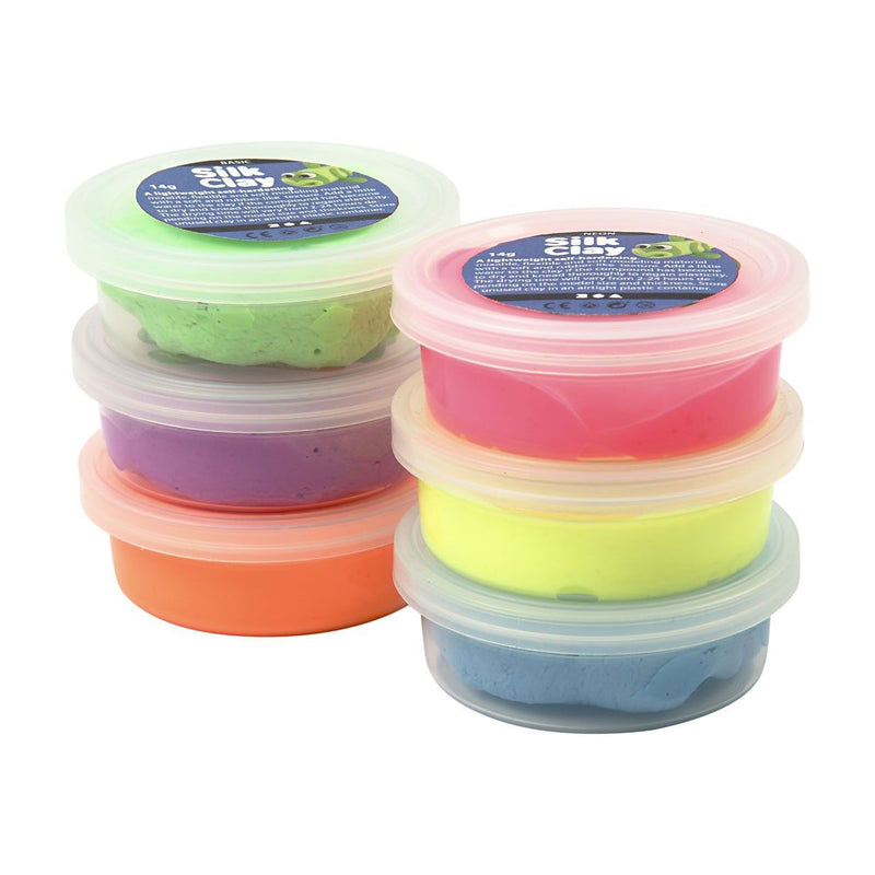 Load image into Gallery viewer, Silk clay - neon kleuren, 6x14gr.
