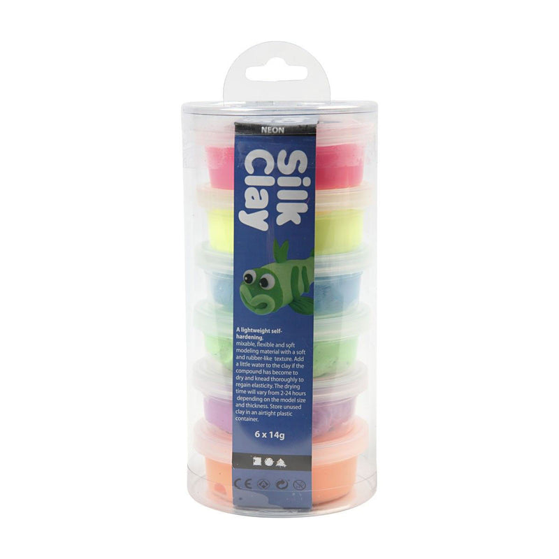 Load image into Gallery viewer, Silk clay - neon kleuren, 6x14gr.
