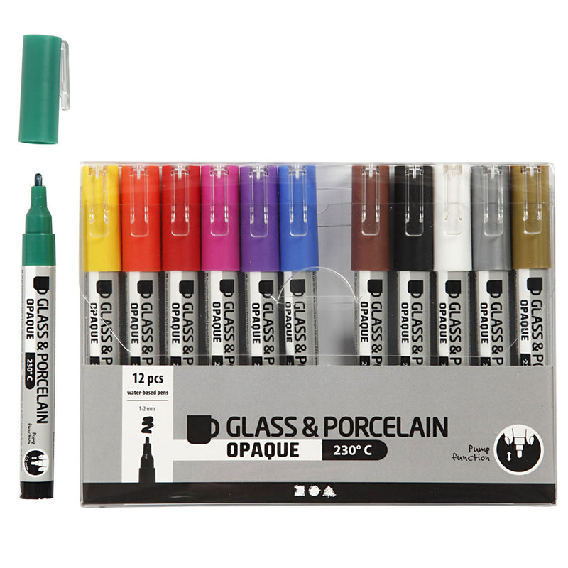 Load image into Gallery viewer, Creativ company glas- porseleinstiften, 12st.
