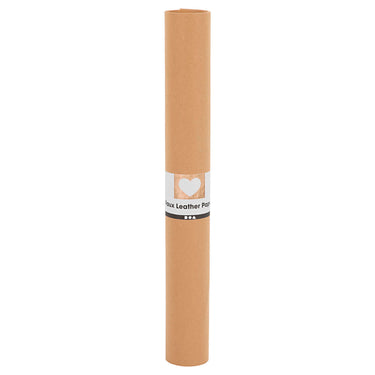 Creativ company faux leather papier lichtbruin, 1mtr.