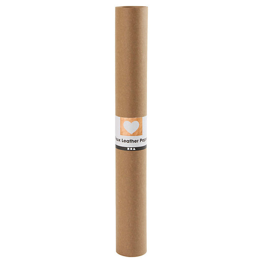 Creativ company faux leather papier donkerbruin, 1mtr.