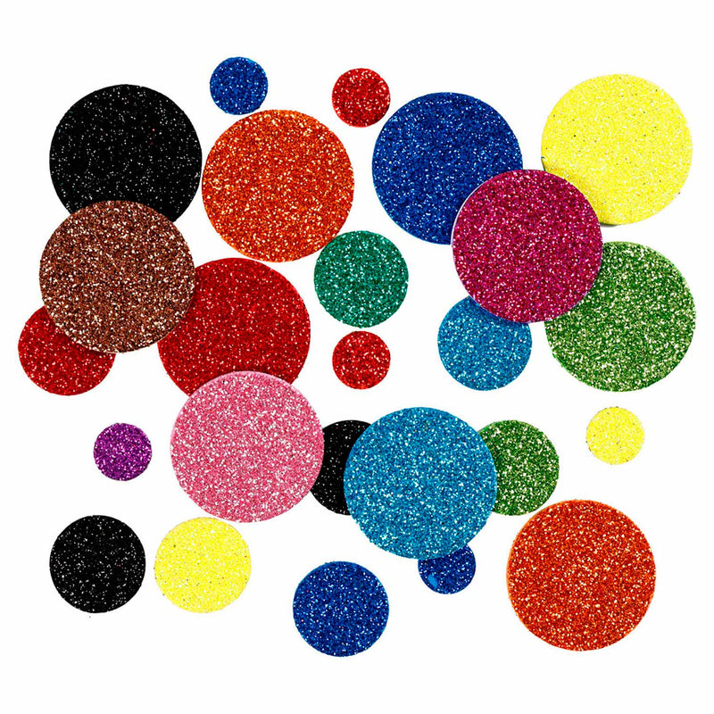 Load image into Gallery viewer, Creativ company foamvormen glitter cirkels, 150st.
