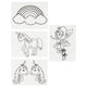 Creativ company http: www.cchobby.nl vellen-krimpfolie-met-motieven-unicorn-vel-10-5x14-5-cm-dikte-0-3-mm-mat-transparant-4-vel-1-doos