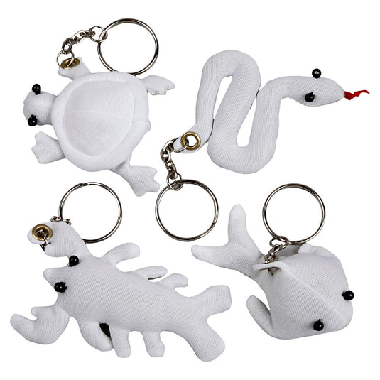 Creativ company http: www.cchobby.nl figuren-van-textiel-met-sleutelhanger-afm-4-8-cm-wit-4-stuk-1-doos