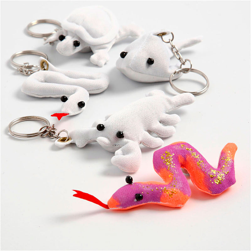 Load image into Gallery viewer, Creativ company dieren sleutelhangers van textiel, 4st.
