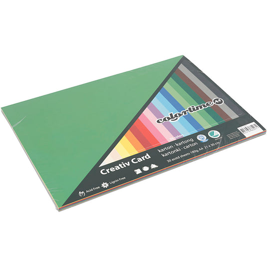 Creativ company https: www.cchobby.nl gekleurd-karton-a4-vel-210x297-mm-180-gr-diverse-kleuren-30-div-vellen-1-doos