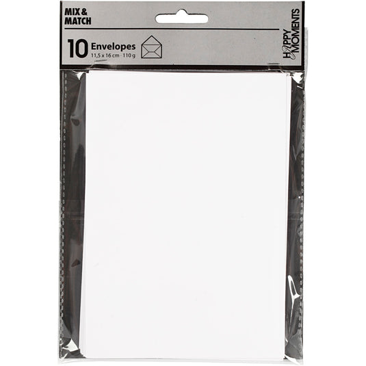 Creativ company http: www.cchobby.nl enveloppen-afmeting-envelop-11-5x16-cm-110-wit-10-stuk-1-doos