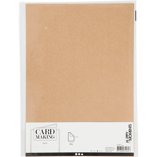 Creativ company papier, a4, vel 210x297 mm, 120 gr, naturel, 20 stuk 1 doos
