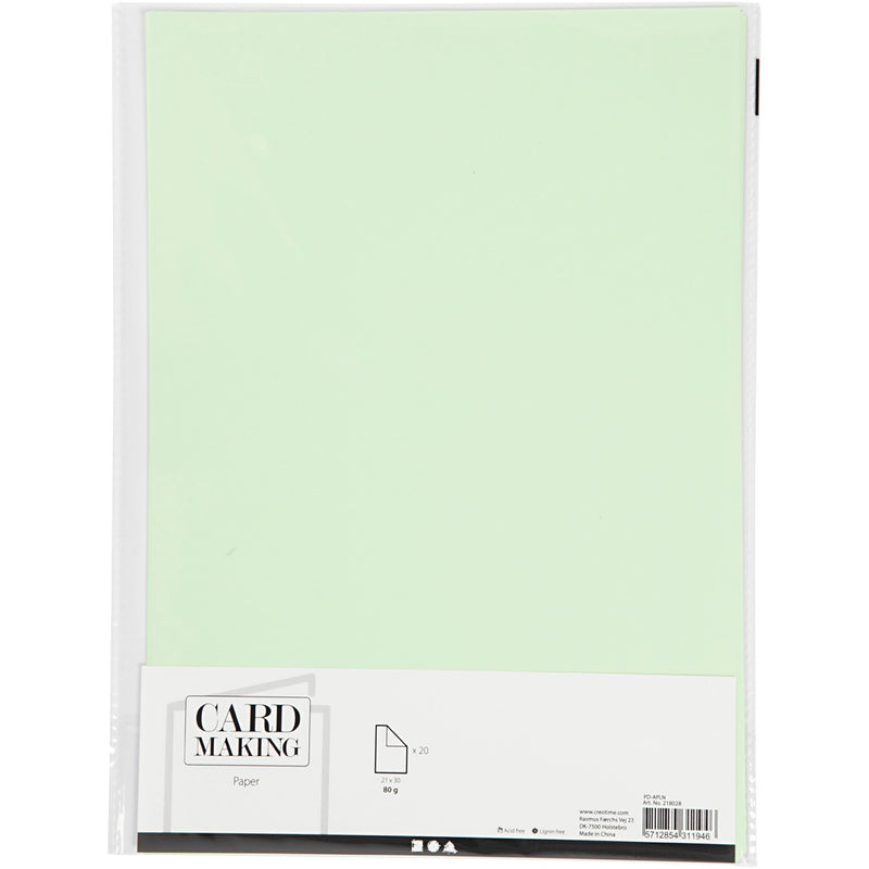 Load image into Gallery viewer, Creativ company papier lichtgroen a4 80gr, 20st.
