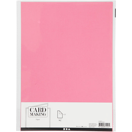 Creativ company papier roze a4 80gr, 20st.