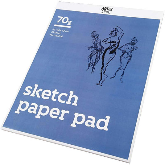Creativ company schetsblok, a3, vel 297x420 mm, 70 gr, wit, 70 vel 1 doos