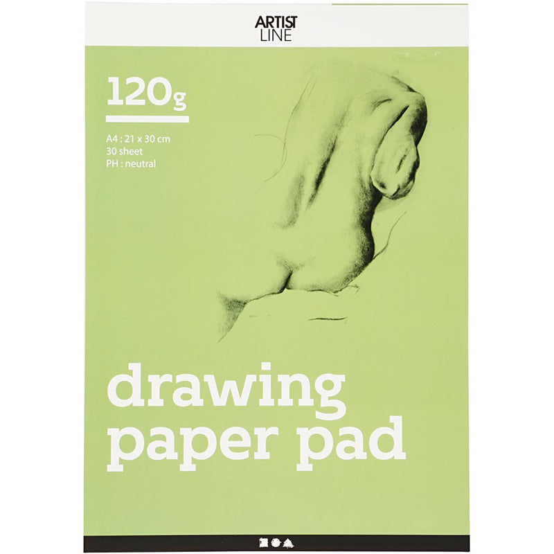 Load image into Gallery viewer, Creativ company tekenblok wit a4 120gr, 30 vellen
