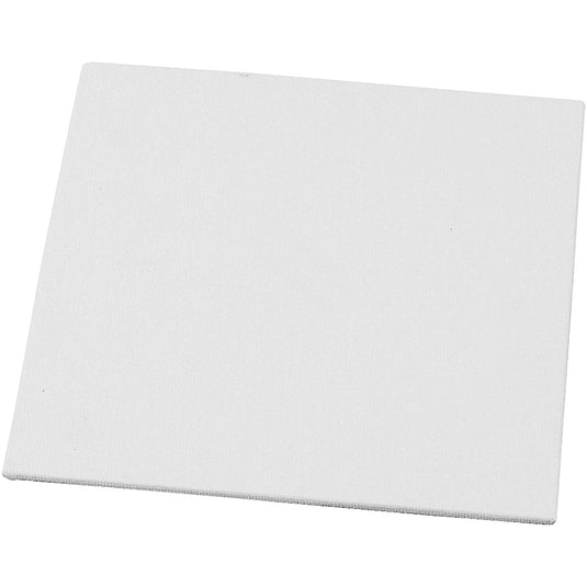 Canvas paneel, afm 15x15 cm, dikte 3 mm, 280 gr, wit, 1 stuk