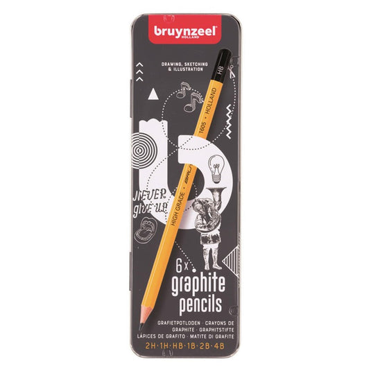 Bruynzeel teens burotek blik 6 grafietpotloden