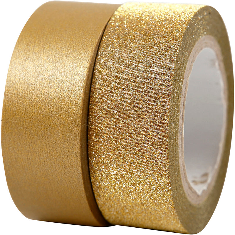 Load image into Gallery viewer, Creativ company masking tape goud 2m, 2st.
