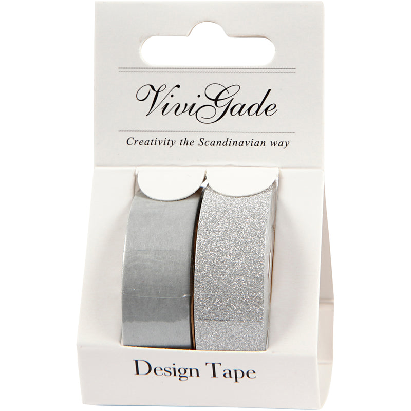 Load image into Gallery viewer, Creativ company masking tape zilver 2m, 2st.
