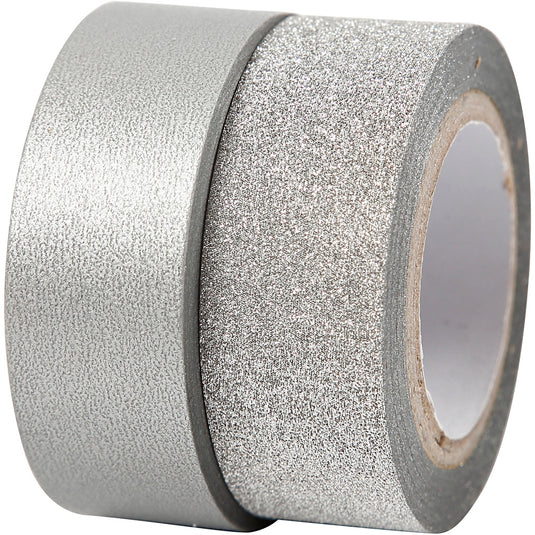 Creativ company masking tape zilver 2m, 2st.