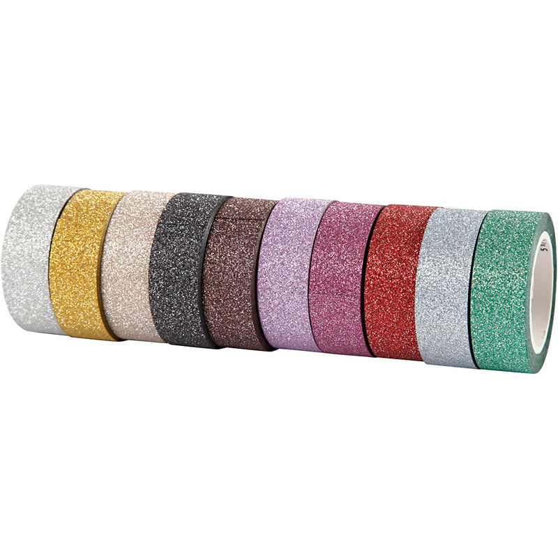 Load image into Gallery viewer, Creativ company glitter tape kleur,10st.
