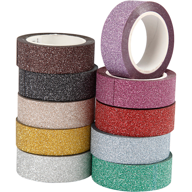 Load image into Gallery viewer, Creativ company glitter tape kleur,10st.

