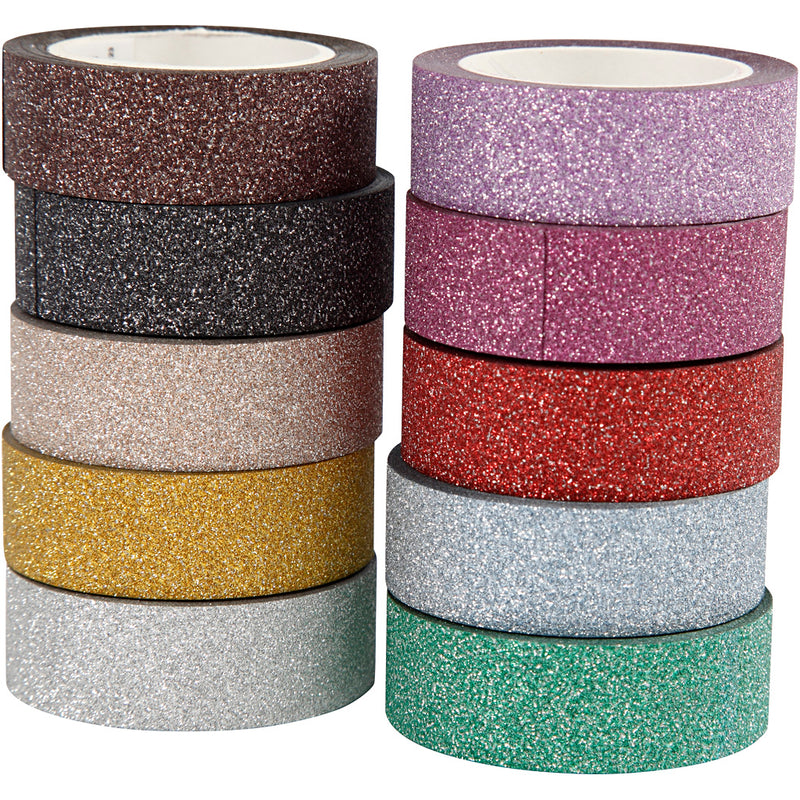 Load image into Gallery viewer, Creativ company glitter tape kleur,10st.
