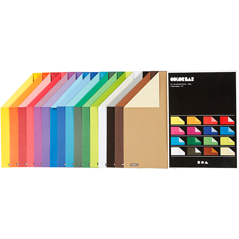 Load image into Gallery viewer, Creativ company https: www.cchobby.nl color-bar-papier-a4-vel-210x297-mm-100-gr-diverse-kleuren-16x10-vel-1-doos
