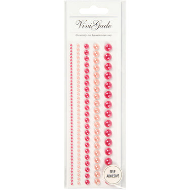 Creativ company halve plakparels roze 2-8mm, 140st.