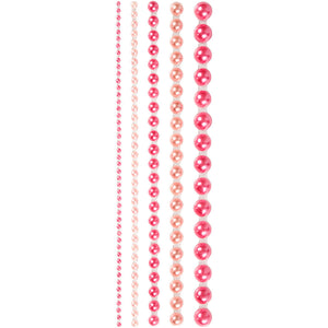 Creativ company halve plakparels roze 2-8mm, 140st.