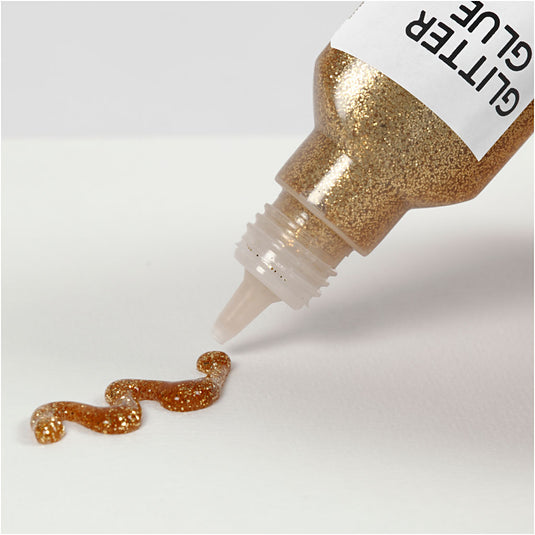 Creativ company glitterlijm goud, 25ml