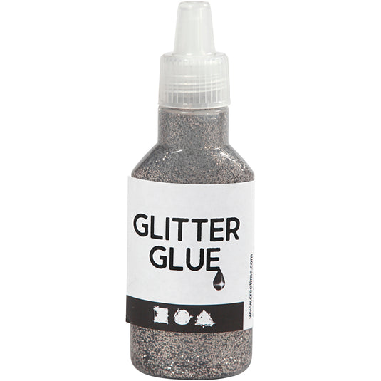 Creativ company glitterlijm zilver, 25ml
