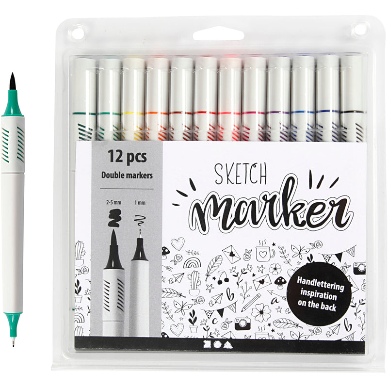 Load image into Gallery viewer, Creativ company schets markers kleur, 12st.
