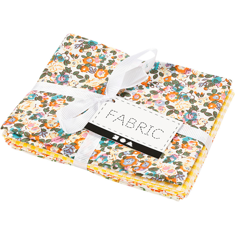 Load image into Gallery viewer, Creativ company patchwork stof geel 45x55cm, 4st.
