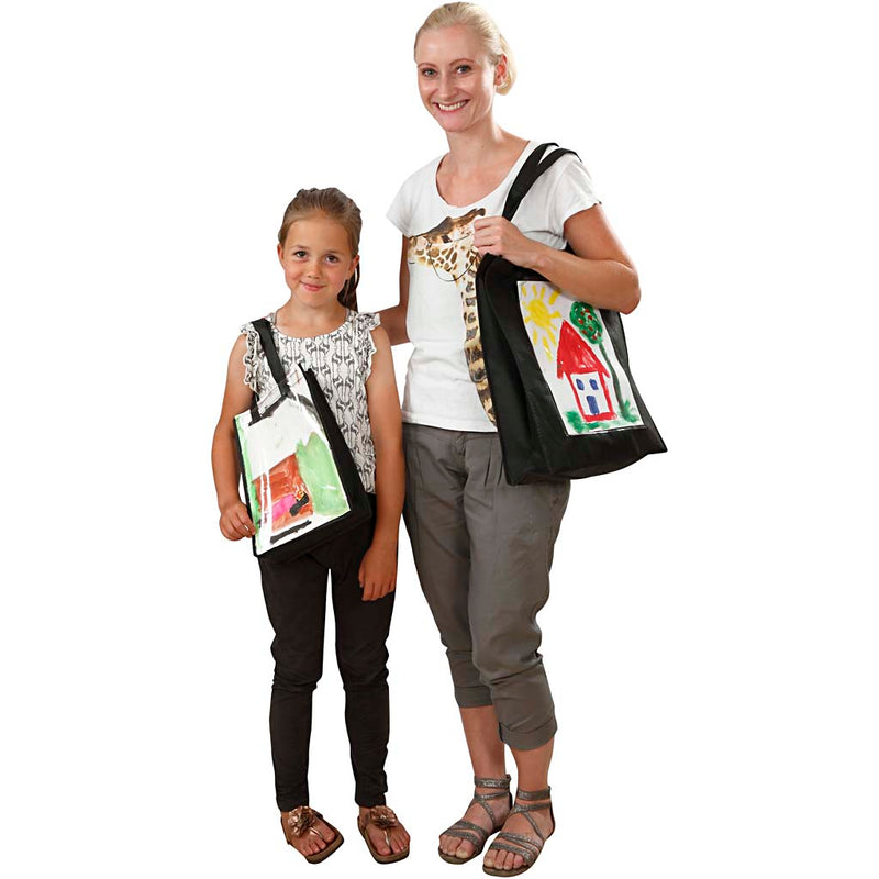 Load image into Gallery viewer, Creativ company zwarte schoudertas met plastic voorkant
